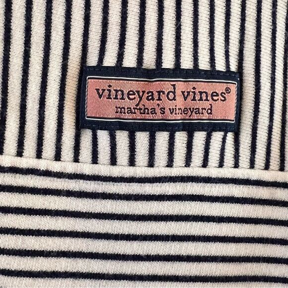 Vineyard Vines Martha's Vineyard half zip striped white w/blue jacket size small - Picture 2 of 9